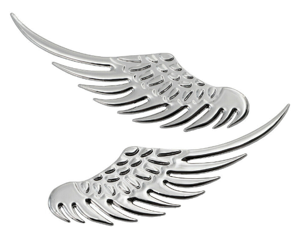 
  
Set of Metal Angel Wings Emblems
 
