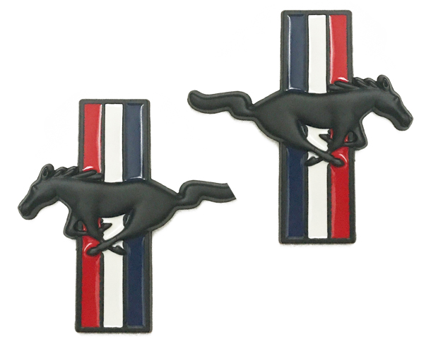
  
Mustang Tri-Bar Black Emblems
 
