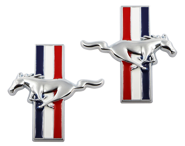 
  
Ford Mustang Horse Tri-Bar Emblems 
 
