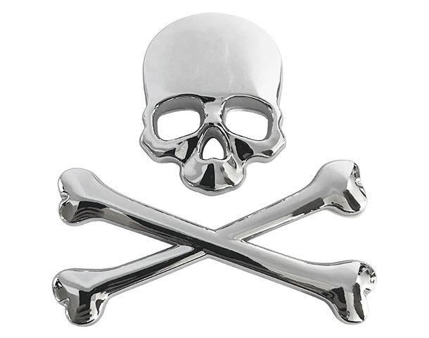 
  
Skull & Bones Metal Emblem Decal
 
